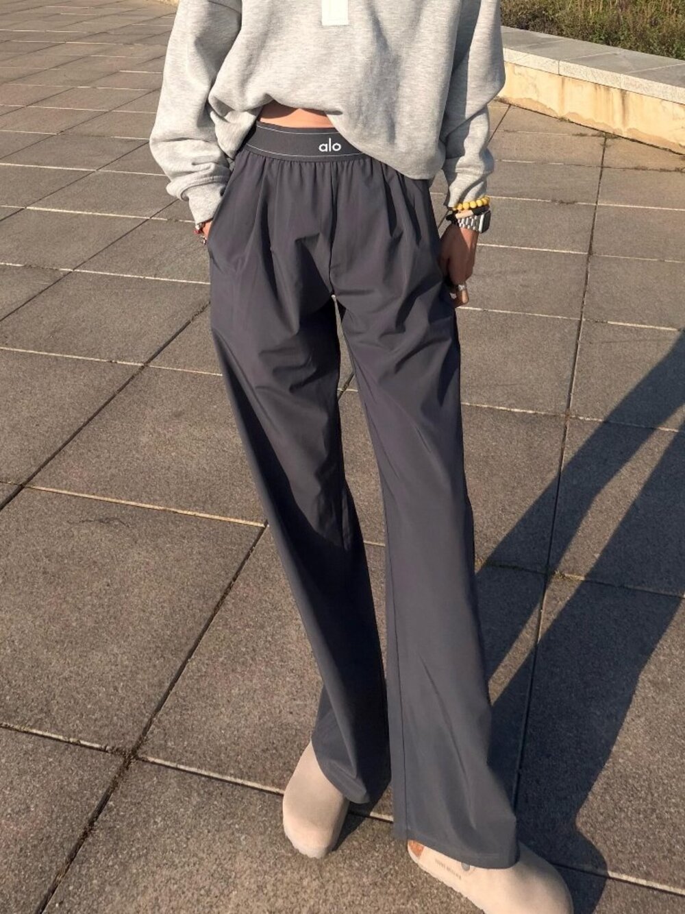 🦝ALO Yoga Dark Gray Suit Up Trouser🤳NWT Work Casual 30" Inseam